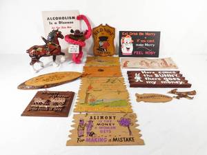 lot 26 image: Lot of Vintage Bar Signs and Decor