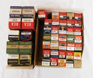 lot 111 image: Lot of 45 Vintage Vacuum Tubes