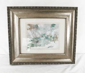 lot 124 image: Vintage Creek Stream Watercolor Framed Print