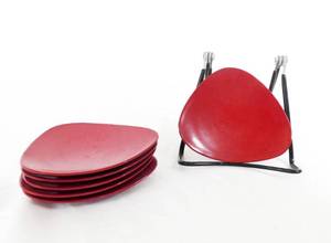 lot 142 image: Set of 6 Vintage Mid Century Modern Coasters