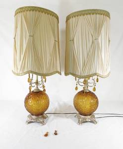 lot 3 image: Set of 2 Vintage Wescal 32.5 inch Lamps