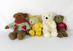 lot 214 image: Lot of 4 Teddy Bears including 2002 Starbucks Bear