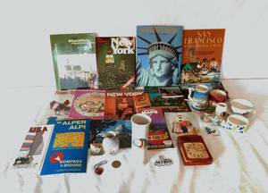 lot 258 image: Vintage World Traveler Books and Maps and Souvenirs