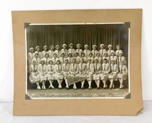 lot 279 image: Vintage 1930 Black and White Still Photography All Women Class Photo