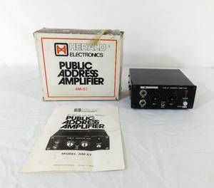 lot 307 image: Vintage Herald Electronics Public Address Amplifier AM 57