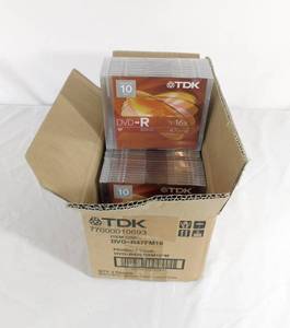 lot 335 image: Lot of 50 New in Box TDK DVR R Cases with Disc