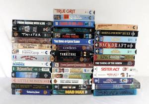 lot 337 image: Lot of 40 VHS Movies and Shows includes John Wayne Clint Eastwood and Disney