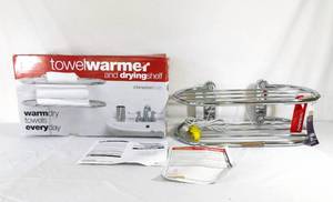lot 348 image: New in Box Towel Warmer and Drying Shelf