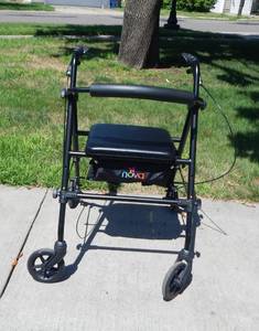 lot 247 image: Nova Journey Roll Walker with Seat Model 4205BK