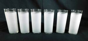 lot 195 image: Set of 6 Vintage Frosted High Ball Glasses