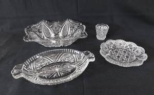 lot 200 image: Lot of Vintage Crystal Serving Items