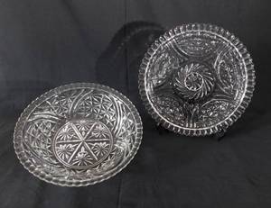 lot 199 image: Vintage Crystal Bowl and Platter Set