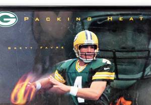 lot 227 image: Vintage Brett Farve Green Bay Packers Framed Print