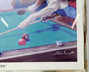 lot 228 image: Vintage Arthur Sarnoff Jack The Ripper Dogs Playing Pool Framed Print