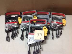 Lot of 5 sets Husky 100-Position Double Ratcheting Wrench Set Metric not used