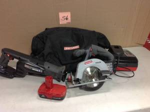 CRAFTSMAN 19.2v VOLT LITHIUM LI-ION 5-12 INCH CORDLESS CIRCULAR SAW USED  in good condition