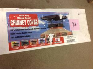 BigTop Multi-Flue Black Galvanized-Steel Chimney Cap in good condition