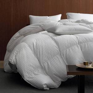 lot 18 image: Legends Luxury Baffled Damask Medium Warmth White King Goose Down Comforter, C2T1-K-WHITE - NEW