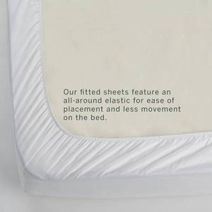lot 42 image: White Solid 450 Thread Count Wrinkle-Free Sateen Full Fitted Sheet, E3U2-F-WHITE - NEW
