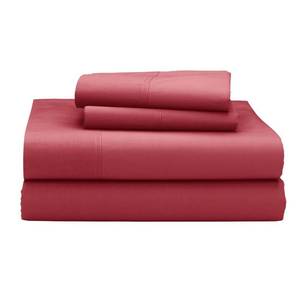 lot 45 image: Company Cotton 4-Piece Geranium Solid 300 Thread Count Percale Queen Sheet Set, EC40-Q-GERANIUM - NEW