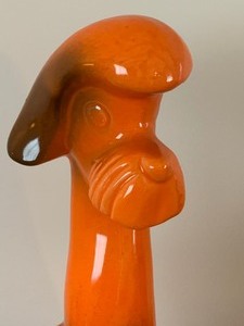 lot 24 image: Retro 70s Orange Statuette