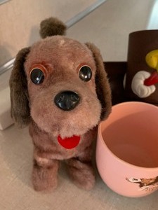 lot 27 image: Vintage Lot- Aladdin Thermos, Woody Woodpecker, Tommy Tippee Cup, Dog Toy & more