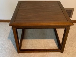 lot 68 image: Square Wood Accent Table