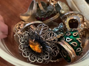 lot 93 image: From the Jewelry Box- Vintage Brooches, Bangles, Rosarys, Jewels & more