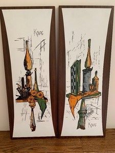 lot 147 image: Pair Fabulous Vintage Wall Art