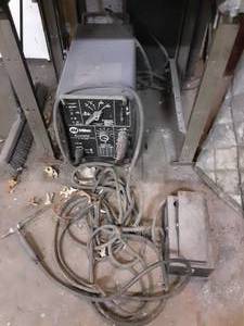 lot 13 image: Miller Econotig 220 Single Phase.  CCACDC Power Welder With Foot Pedal With Tank (Works)