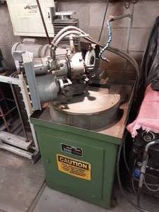 lot 28 image: Rush Machinery Model 252 Drill Sharpener (Up To 2 Diameter Drills). 110 Volt With Accessories Below
