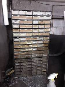 lot 48 image: 2-Cabinets & Organizers Of Carbide Braised Drill Bit Hardware