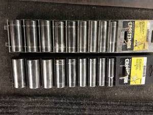 lot 79 image: Craftsman 38 Standard & Metric Deep Sockets