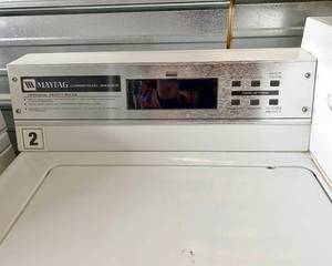 lot 6 image: Maytag Commercial Washing Machine Coin-Op