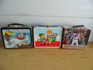 lot 110 image: Lot of 3 Metal Lunchboxes