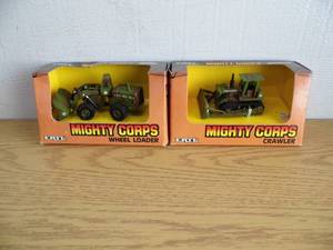 lot 112 image: Lot of 2 Ertl Might Corps Vehicles
