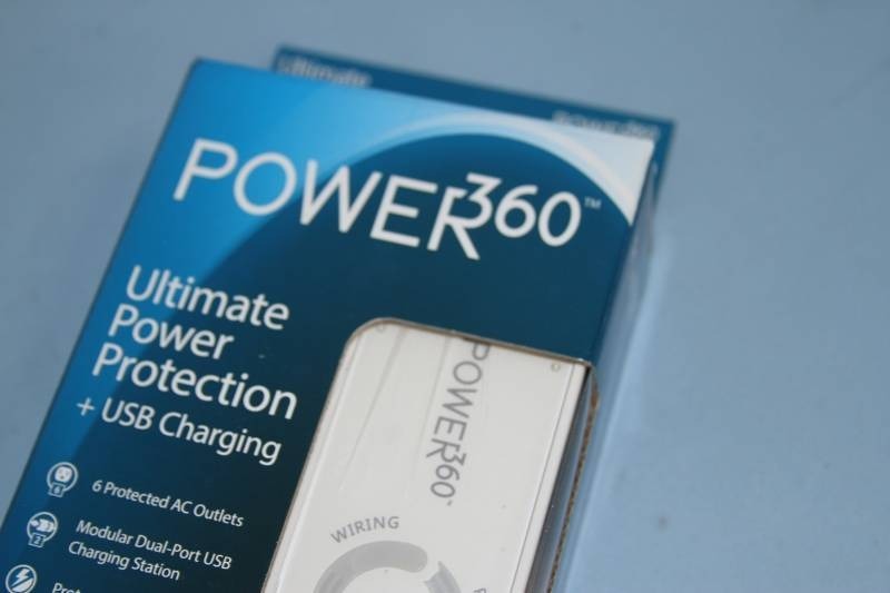lot 17 image: New Panamax Power 360 6 Outlet Floor Power Strip  USB Charging Station