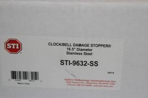 lot 37 image: Lot of Two (2) STI Clock  Bell Protective Stainless Steel Damage Stoppers