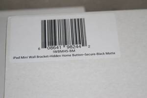 lot 63 image: Lot of NEW iPad Mini Wall Brackets with Hidden Home Button - Secure & Black Matte Finish