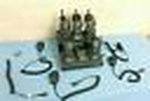 lot 67 image: Motorola  Vertex Standard UHF Portable Radio Walkie Talkie System