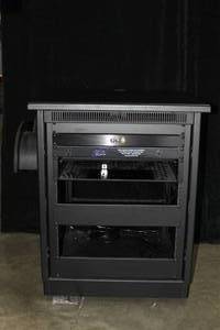 lot 97 image: Middle Atlantic C5 Series Pre Configured Credenza Cabinet w Casters & (MSRP $3,000)