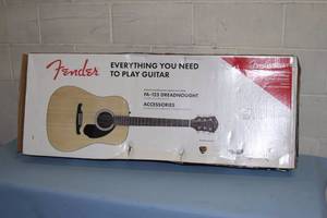 lot 33 image: Fender FA-125 Dreadnought Acoustic Guitar Natural with Accessories