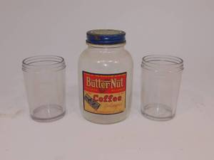 lot 28 image: Butter-Nut Coffee Jar  2 - 1906 Jars