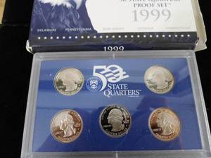 lot 21 image: Proof Set 1999 Quarters