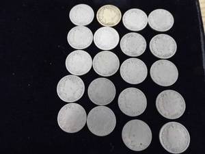 lot 81 image: Lot of 20 Barber Nickels
