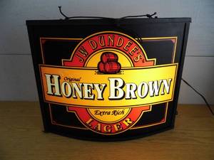 lot 64 image: Honey Brown Lit Sign