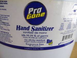 lot 104 image: 5 Gallon Hand Sanatizer