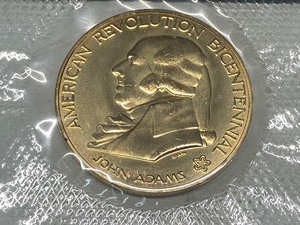 lot 11 image: 1974 First Day Cover Stamps Plus John Adams Bronze Medal