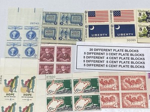 lot 13 image: (20) Different Stamp Plate Blocks