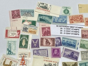 lot 16 image: (60) Different Mint Stamps